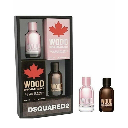Dsquared2 Wood Gift Set: Pour Homme EdT 5ml+Pour Femme EdT 5ml