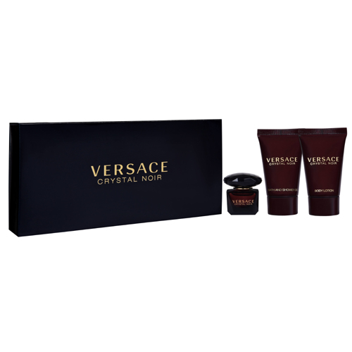 Versace Crystal Noir Gift Set: EdT 50ml+BL 50ml+SG 50ml
