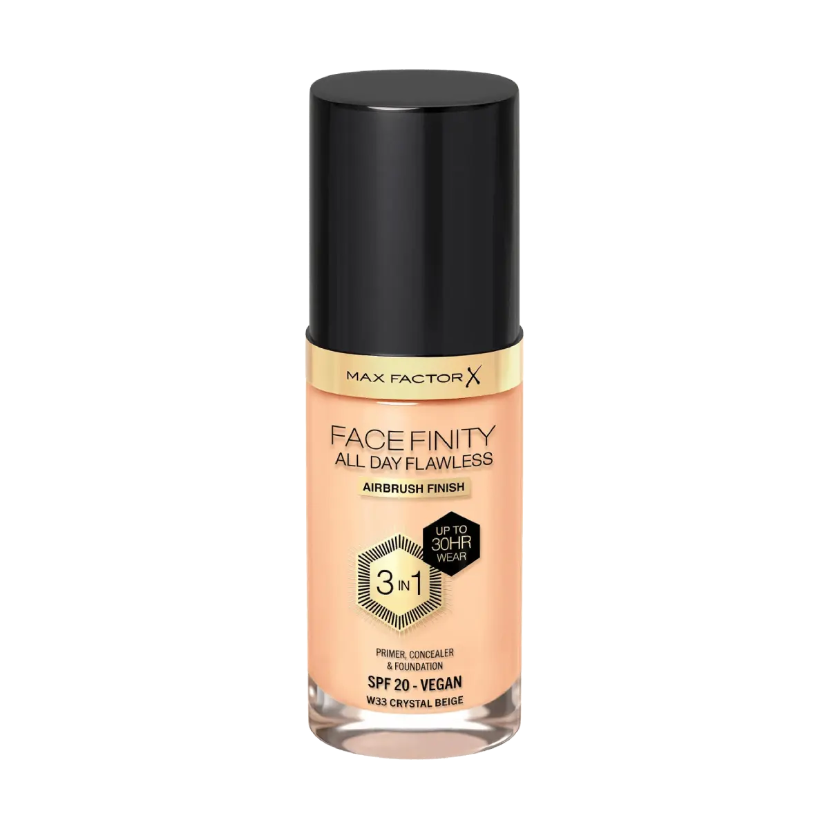 Max Factor All Day Flawless 3-in-1 Foundation 33 Crystal Beige 30ml