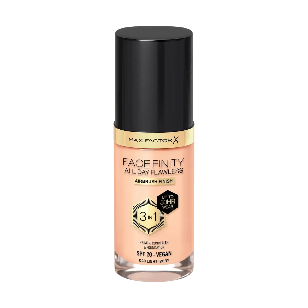 Max Factor All Day Flawless 3-in-1 Foundation C40 Light Ivory 30ml