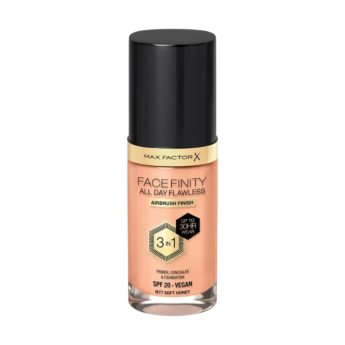 Max Factor All Day Flawless 3-in-1 Foundation N77 Soft Honey 30ml