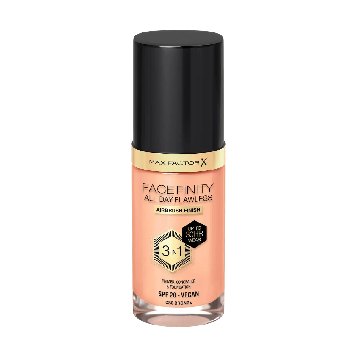 Max Factor All Day Flawless 3-in-1 Foundation C80 Bronze 30ml
