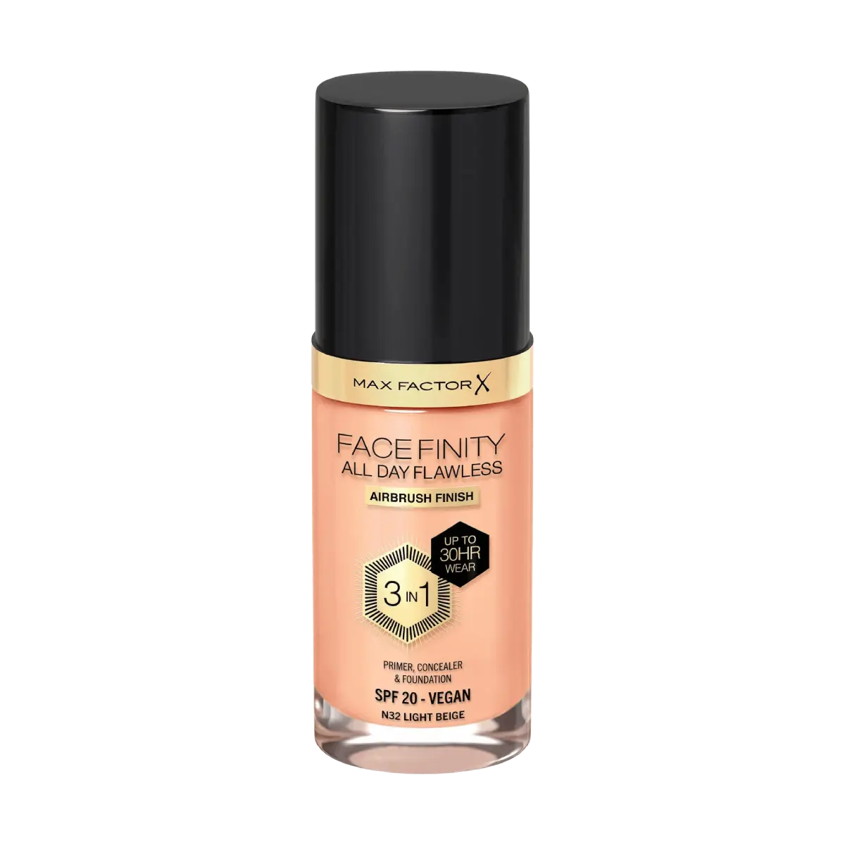 Max Factor All Day Flawless 3-in-1 Foundation N32 Light Beige 30ml