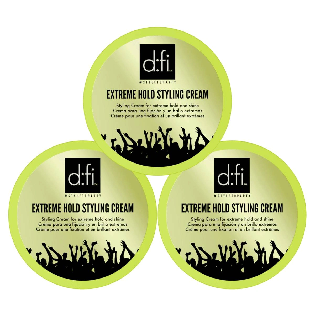 3-Pack d:fi Extreme Hold Styling Cream 75g