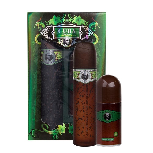 Cuba Green Gift Set: EdT 100ml+Deo Spray 50ml