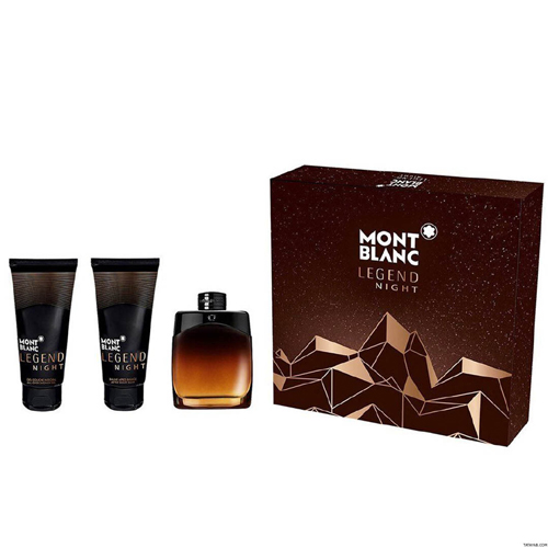Köp Mont Blanc Legend Night Gift Set: EdP 100ml+ABB 100ml+SG Köp Mont Blanc Legend Night EdP 50ml online Parfym Man