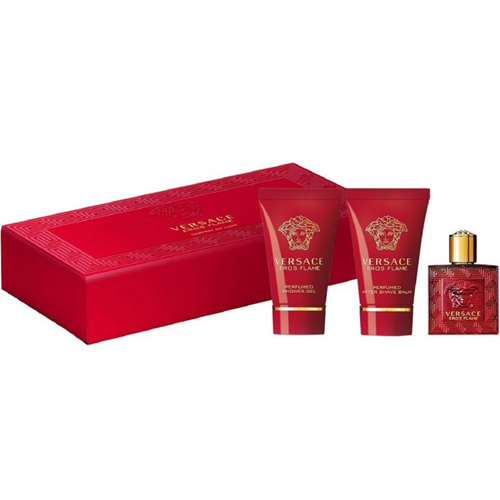 Versace Eros Flame Gift Set: EdP 50ml+ABB 50ml+SG 50ml