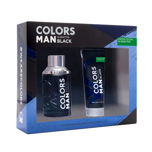 Benetton Colors Black Gift Set: EdT 100ml+SG 75ml