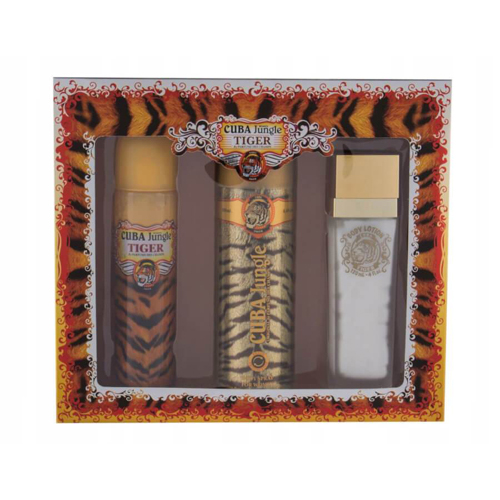 Cuba Jungle Tiger Gift Set: EdP 100ml+DS 200ml+BL 130ml