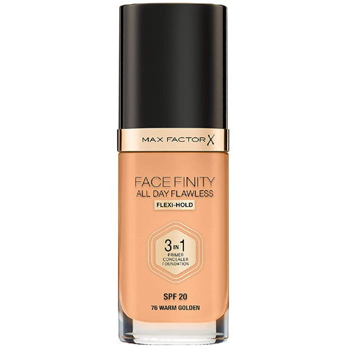 Max Factor Face Finity All Day Flawless 3in1 Foundation SPF20 W 76 Warm Golden 30ml