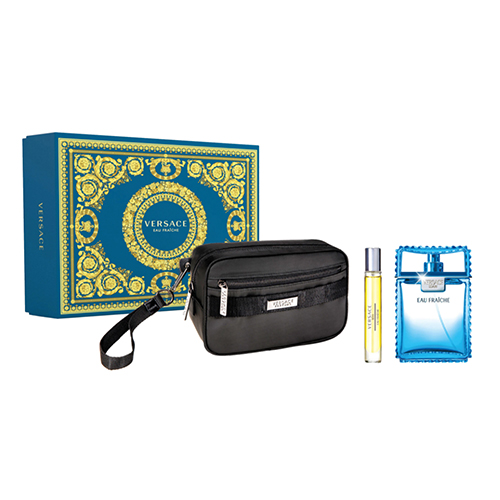 Versace Man Eau Fraiche Gift Set: EdT 100ml+EdT 10ml+Cosmetic Bag
