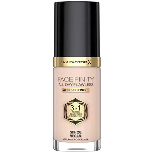Max Factor Face Finity All Day Flawless 3in1 Foundation SPF20 W10 Fair Porcelain 30ml