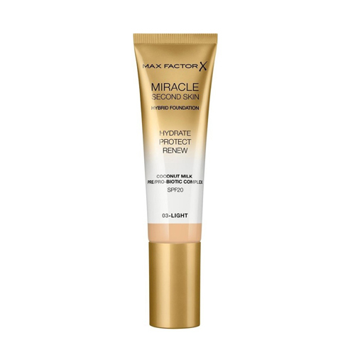 Max Factor Miracle Second Skin Foundation SPF20  30ml W 03 Light