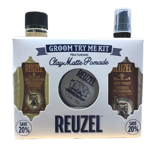 Reuzel Groom Try Me Kit Clay Matte Pomade