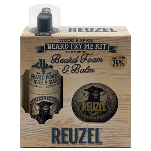 Reuzel Wood & Spice Beard Try Me Kit Beard Foam & Balm