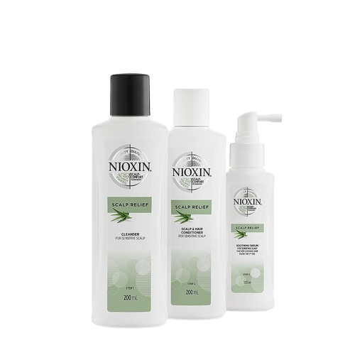 Nioxin Scalp Relief Kit: Shampoo 200ml, Conditioner 200ml, Treatment 100ml