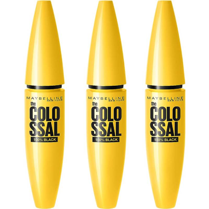 3 - Pack Maybelline The Colossal Volum Express Mascara 100% Black