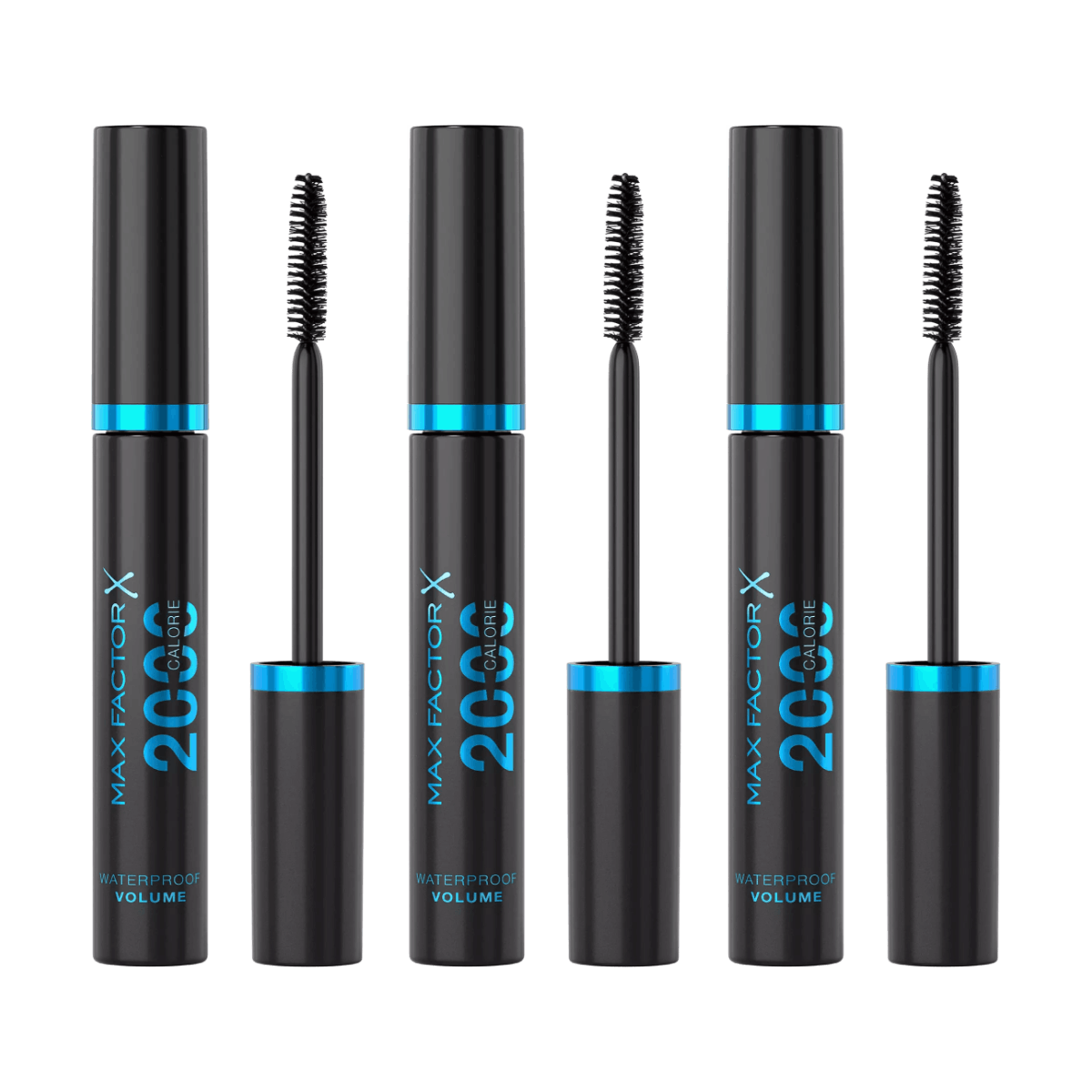 3-Pack Max Factor 2000 Calorie Waterproof Mascara Black 9ml