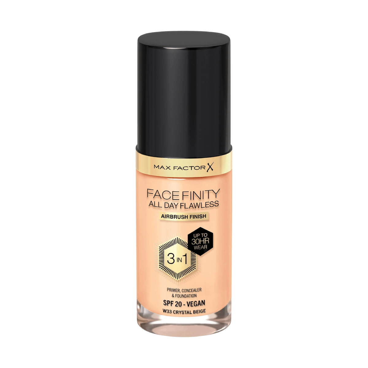 Max Factor All Day Flawless 3-in-1 Foundation 33 Crystal Beige 30ml