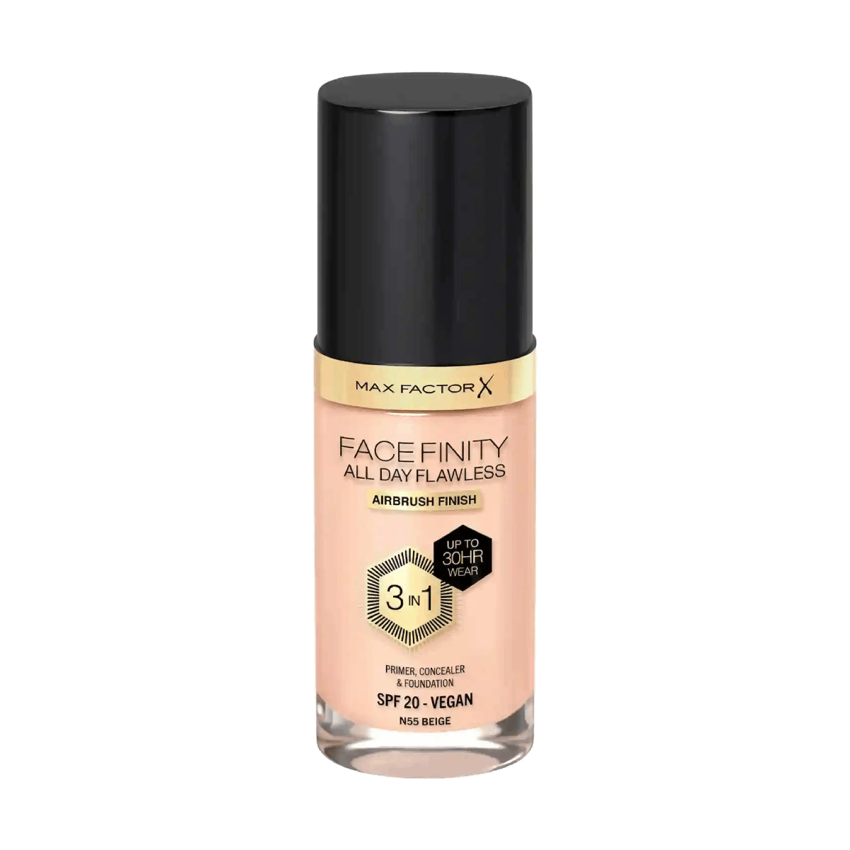 Max Factor All Day Flawless 3-in-1 Foundation N55 Beige 30ml