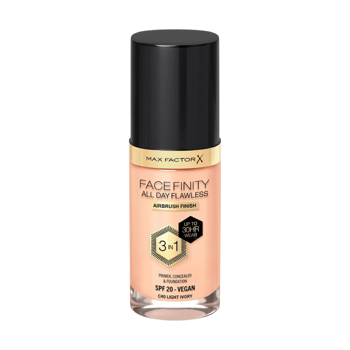 Max Factor All Day Flawless 3-in-1 Foundation C40 Light Ivory 30ml