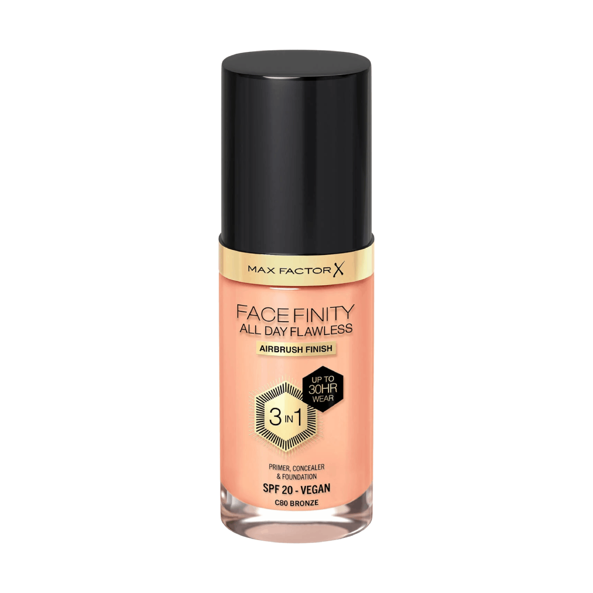 Max Factor All Day Flawless 3-in-1 Foundation C80 Bronze 30ml