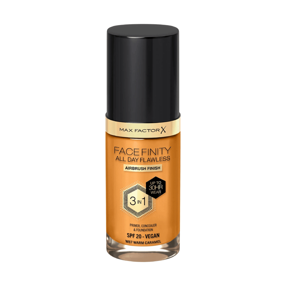 Max Factor All Day Flawless 3-in-1 Foundation W87 Warm Caramel 30ml