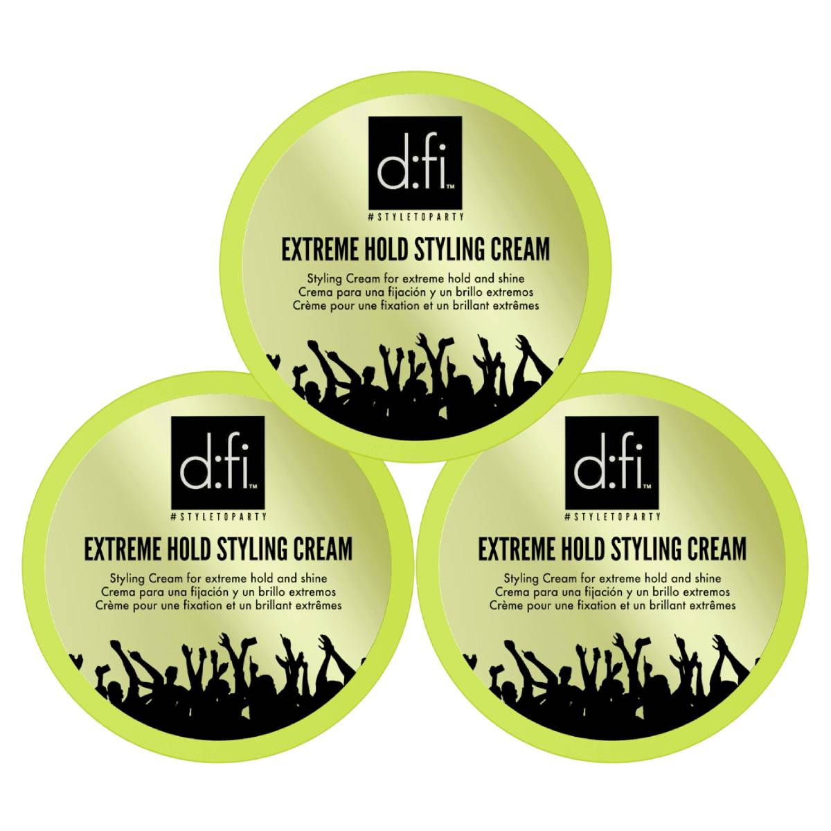 3-Pack d:fi Extreme Hold Styling Cream 75g