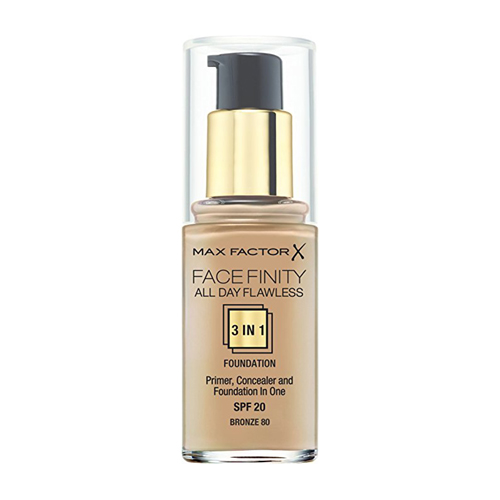 Max Factor Face Finity All Day Flawless 3in1 Foundation  SPF20 80 Bronze 30ml