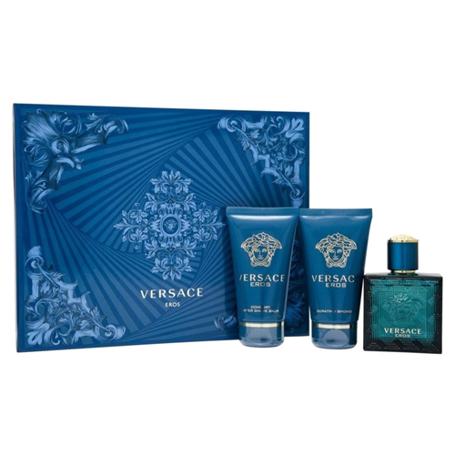 Versace Eros Gift Set: EdT 50ml+SG 50ml+AB 50ml