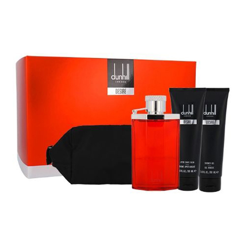 Dunhill Desire Red Gift Set: EdT 100ml+SG 90ml+ASB 90ml+Cosmetic Bag