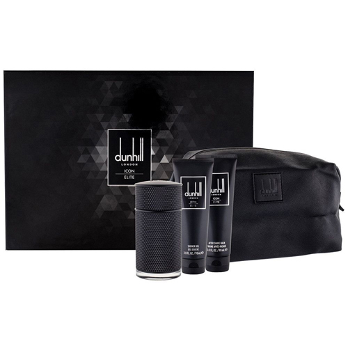 Dunhill Icon Elite Gift Set: EdP 100ml+SG 90ml+After Shave Balm 90ml+Cosmetic Bag