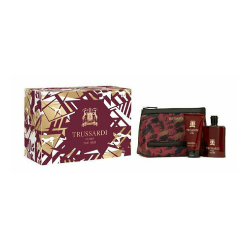Trussardi Uomo The Red Gift Set: EdT 100ml+SG 100ml+Cosmetic Bag
