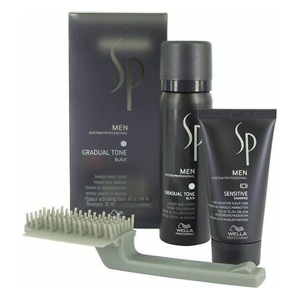 Wella SP Men Gradual Tone Black Mousse 60ml+Shampoo 30ml+Brush