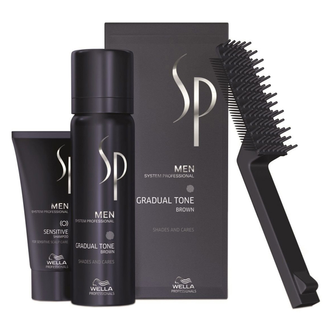 Wella SP Men Gradual Tone Brown Mousse 60ml+Shampoo 30ml+Brush